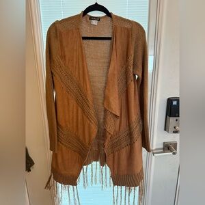 VENUS Tan Open-Front Cardigan
